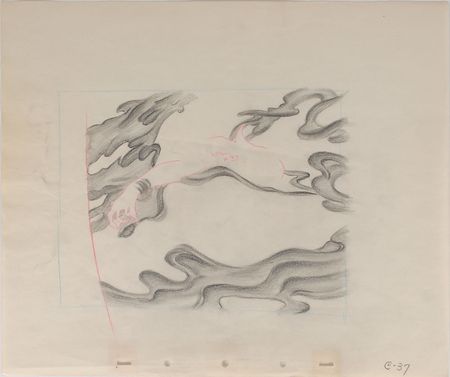 Lot #1098 Chernabog production drawings and matching special effects from Fantasia Production Drawings and Matching Special Effects - Image 2