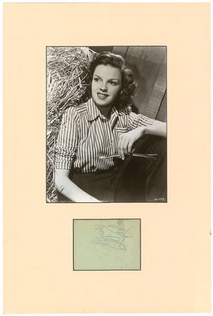 Lot #935 Judy Garland Signature - Image 1
