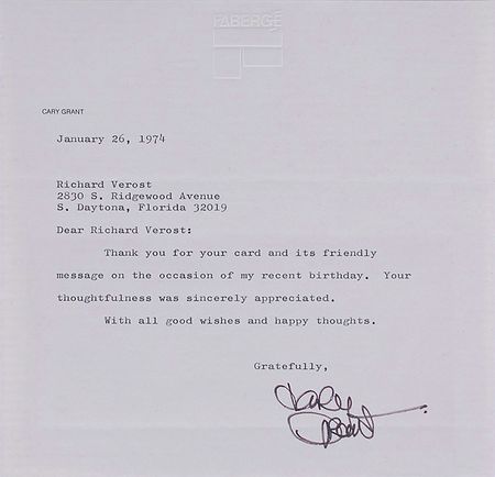 Lot #939 Cary Grant Typed Letter Signed - Image 2