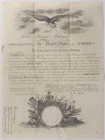Lot #11 John Quincy Adams Signed Document