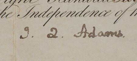 Lot #11 John Quincy Adams Signed Document - Image 2