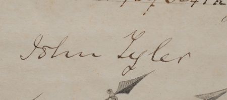 Lot #22 John Tyler Signed Document - Image 2