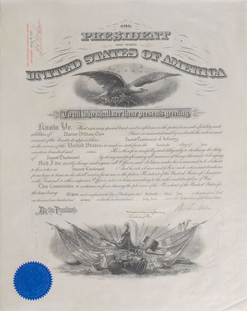 Lot #60 Woodrow Wilson Signed Document - Image 1