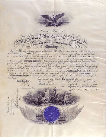 Lot #57 Theodore Roosevelt Signed Document - Image 1