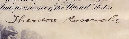Lot #57 Theodore Roosevelt Signed Document - Image 2