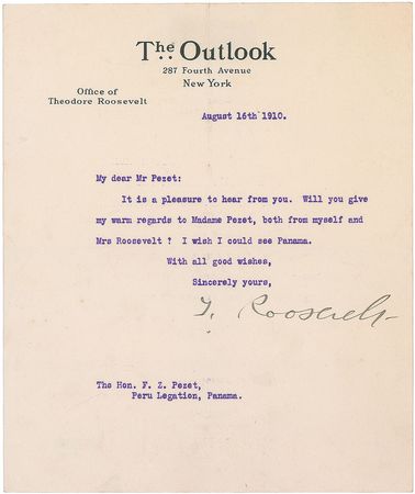 Lot #124 Theodore Roosevelt Typed Letter Signed - Image 1