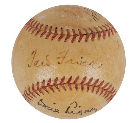 Lot #1007 Baseball: Harridge, Frick, and Rigney Baseball - Image 3