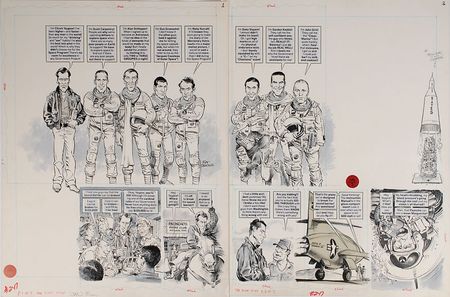 Lot #442 Mort Drucker Mad Magazine Original Story Art: Rare oversized MAD Magazine comic artwork for ?The Right Stiff? - Image 1