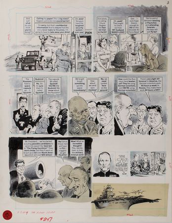 Lot #442 Mort Drucker Mad Magazine Original Story Art: Rare oversized MAD Magazine comic artwork for ?The Right Stiff? - Image 2