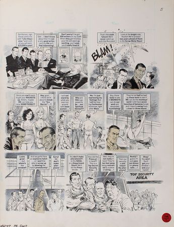 Lot #442 Mort Drucker Mad Magazine Original Story Art: Rare oversized MAD Magazine comic artwork for ?The Right Stiff? - Image 4