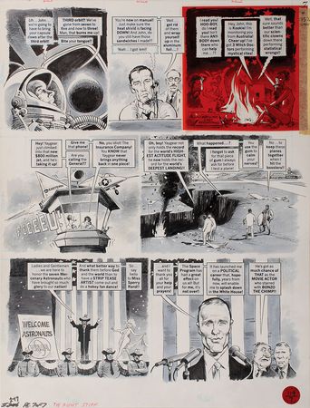 Lot #442 Mort Drucker Mad Magazine Original Story Art: Rare oversized MAD Magazine comic artwork for ?The Right Stiff? - Image 5