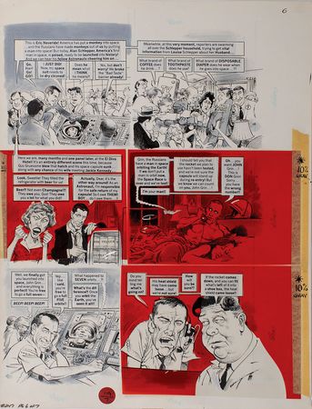 Lot #442 Mort Drucker Mad Magazine Original Story Art: Rare oversized MAD Magazine comic artwork for ?The Right Stiff? - Image 6