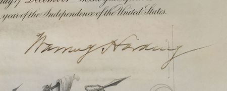 Lot #61 Warren G. Harding Signed Document - Image 2