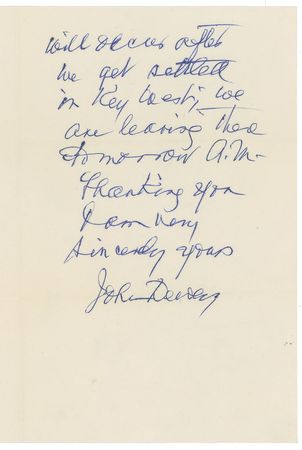 Lot #265 John Dewey Handwritten Letter Signed - Image 2