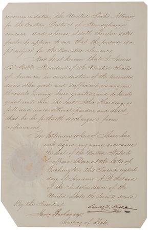 Lot #24 James K. Polk and James Buchanan