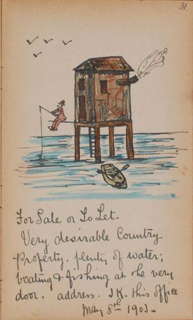 Lot #634 Flensburg Artist Colony: Unique artist?s colony autograph book highlighted by a Dreesen plein air oil - Image 2