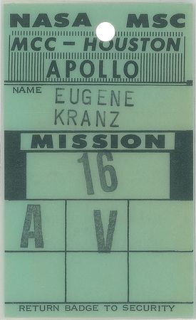 Lot #481 Apollo 16: Kranz’s MCC Apollo 16 badge - Image 1
