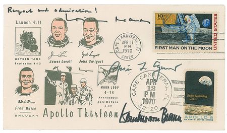 Lot #613 Wernher von Braun and Spiro Agnew Cover - Image 1