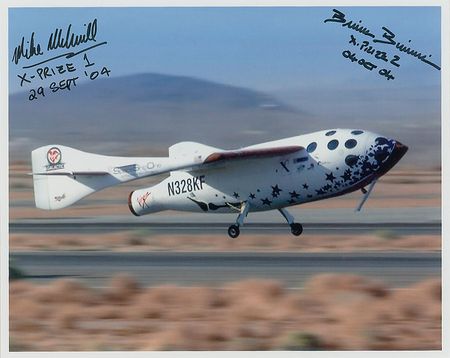 Lot #414 SpaceShipOne Signed Photographs - Image 1