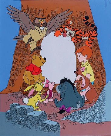 Lot #1146 Winnie the Pooh and Friends production merchandising cel with matching drawing - Image 1