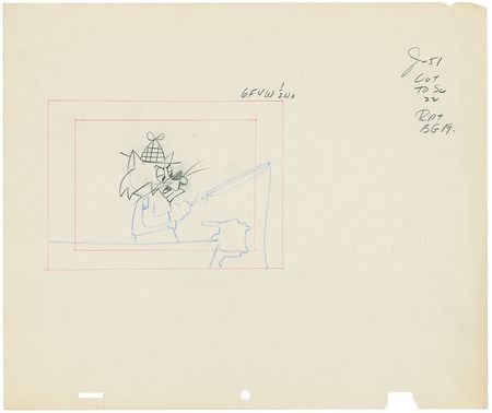 Lot #1187 Snooper and Blabber Mouse layout drawings from The Quick Draw McGraw Show - Image 5