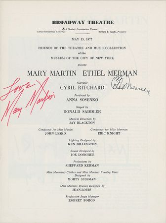 Lot #965 Mary Martin and Ethel Merman Program - Image 1