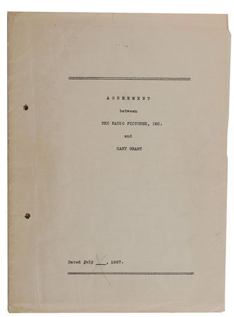 Lot #870 Cary Grant Signed Document - Image 1