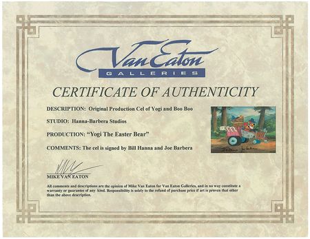 Lot #1202 Yogi Bear, Boo-Boo, and Friends production cel from  Yogi the Easter Bear - Image 2