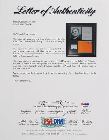 Lot #176 John Gotti: From the federal pen, the ?Teflon Don? exclaims, ?I feel great!? - Image 2