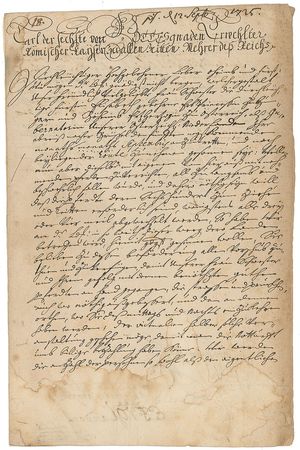 Lot #229 Charles VI Signed Letter - Image 1
