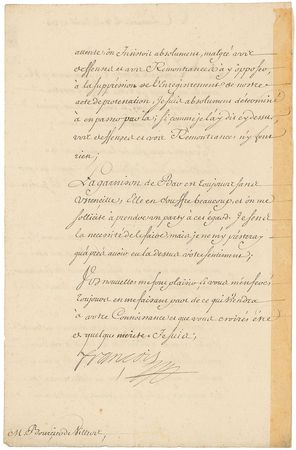 Lot #231 Francis I Signed Letter - Image 1
