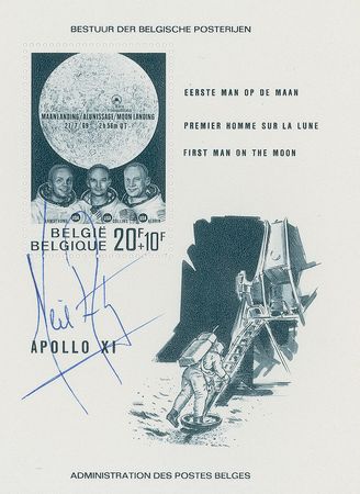 Lot #492 Mercury and Apollo Astronauts: Uncommon assembly of astronaut-signed global stamps - Image 1