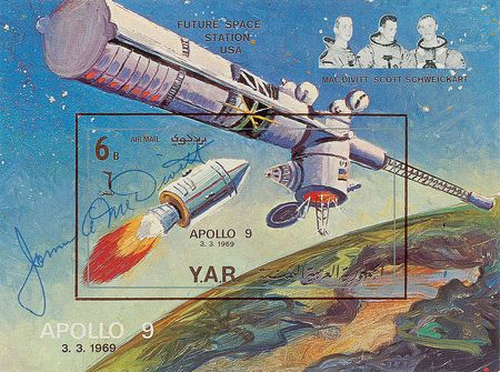 Lot #492 Mercury and Apollo Astronauts: Uncommon assembly of astronaut-signed global stamps - Image 10