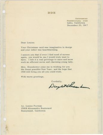 Lot #84 Dwight D. Eisenhower: From the collection of Ike?s friend and private nurse - Image 4