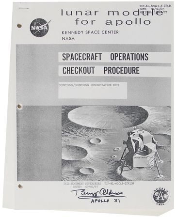 Lot #467 Buzz Aldrin Signed Manuals - Image 2