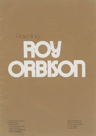 Lot #835 Roy Orbison Program - Image 2