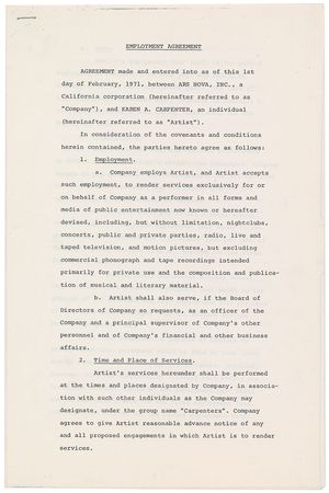 Lot #807 The Carpenters Signed Documents - Image 3