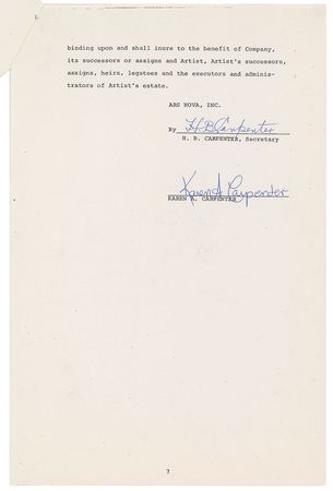 Lot #807 The Carpenters Signed Documents - Image 4
