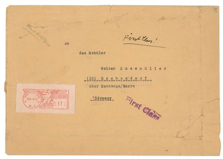 Lot #190 Albert Einstein Hand-Notated Envelope - Image 1