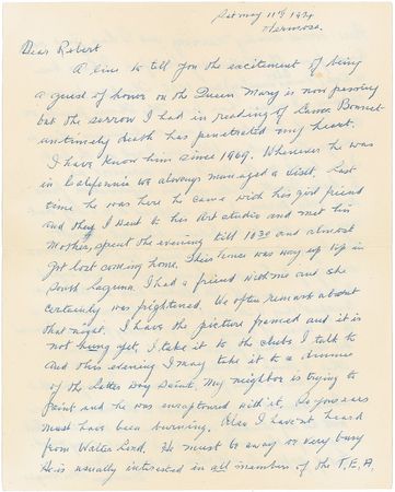 Lot #299 Edwina MacKenzie Handwritten Letter Signed - Image 1