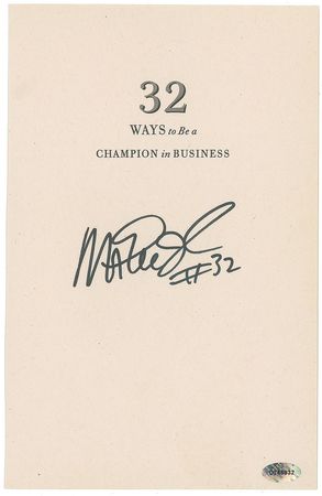 Lot #1018 Magic Johnson, Michael Jordan, and Larry Bird Signatures - Image 1