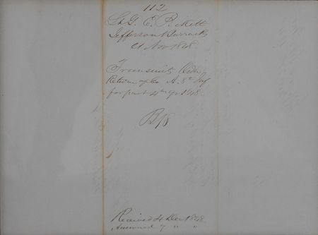 Lot #356 George E. Pickett: Exceptionally early Pickett ordnance document from 1848 - Image 4