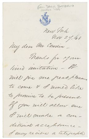 Lot #390 Daniel Butterfield - Image 1