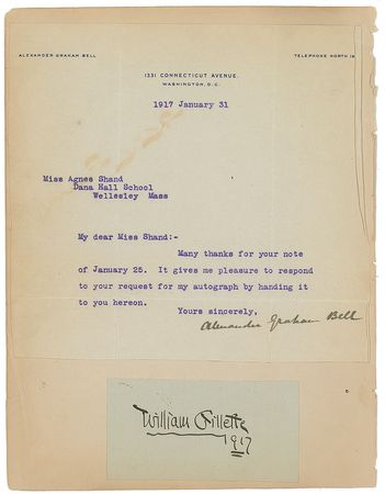 Lot #181 Alexander Graham Bell Typed Letter Signed - Image 1
