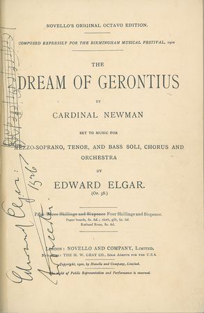 Lot #719 Edward Elgar Book - Image 1