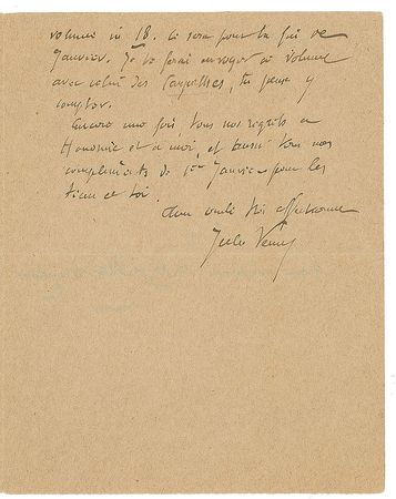 Lot #688 Jules Verne: Verne clarifies the publishing history of his Voyages Extraordinaires - Image 2