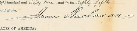 Lot #32 James Buchanan: January 1861 commission for the “Union Regiment of Volunteers of the District Columbia” - Image 2