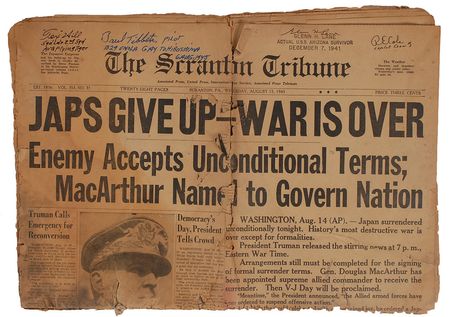 Lot #365 World War II Newspaper - Image 1