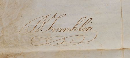 Lot #155 Benjamin Franklin: The Pennsylvanian president approves an early 1787 land grant - Image 2