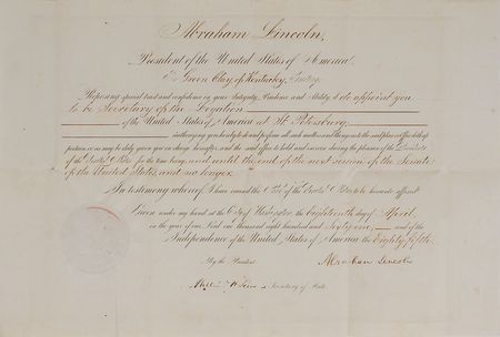 Lot #34 Abraham Lincoln: Signed in the immediate